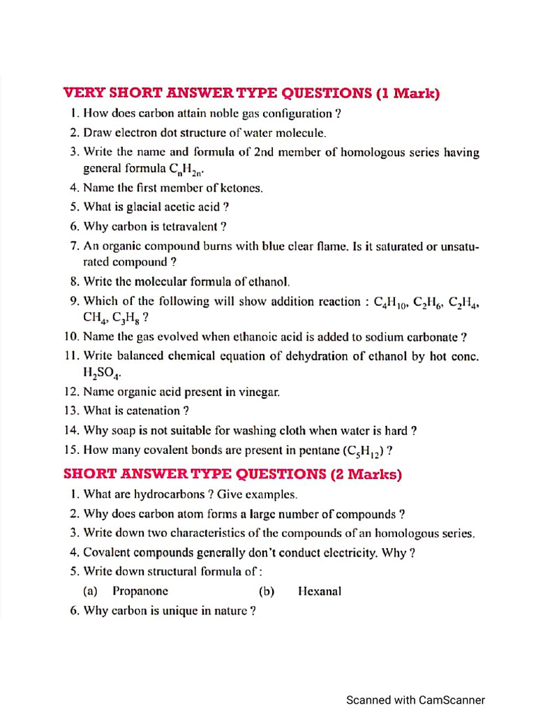 Carbon Test 1 | PDF