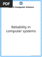 Revision Notes - 02 Reliability in Computer Systems