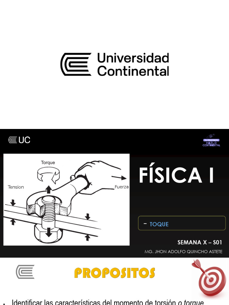 Sem 10-S01-F1-Torque - Pre | PDF | Esfuerzo de torsión | Fuerza
