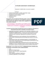 Avaliação Do Estado Nutricional e Da Hidratação