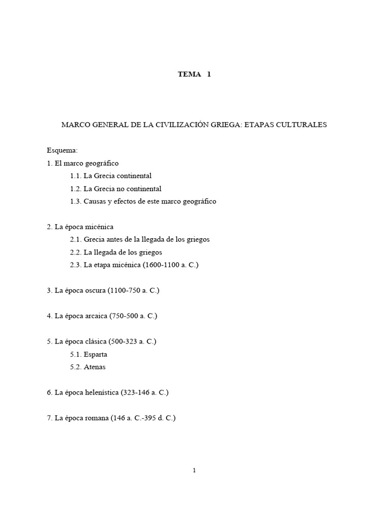 Etapas de la Civilización Griega | PDF | Antigua Grecia | Esparta