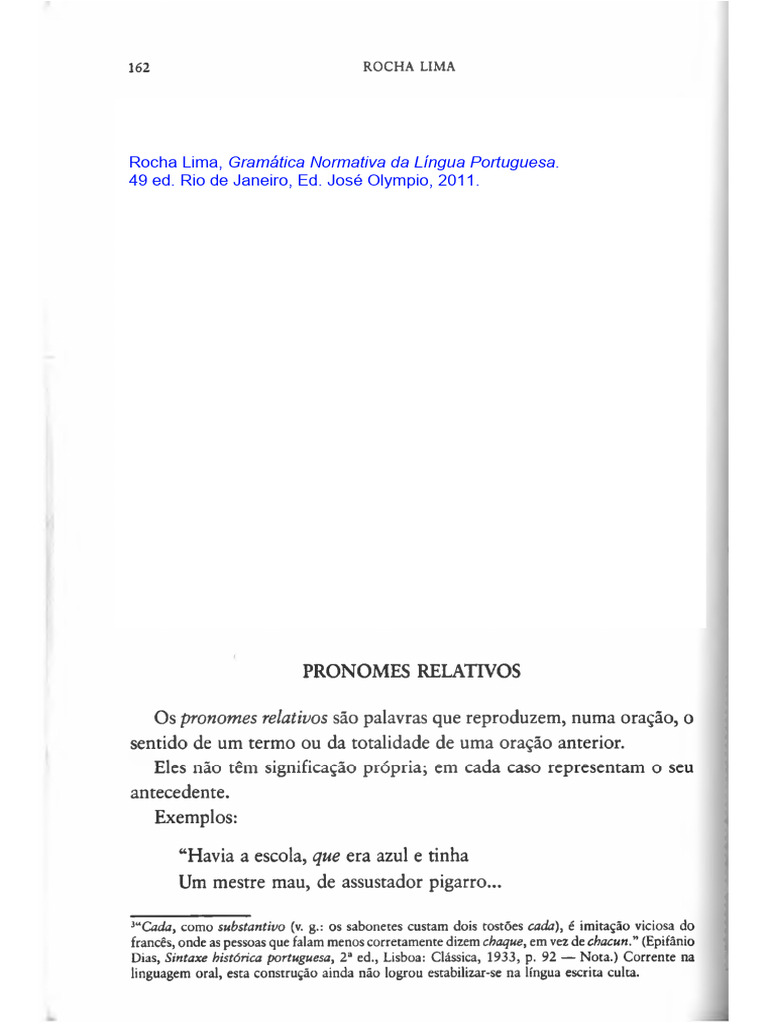 Pronomes: Tipos e Funções na Língua Portuguesa | PDF | Pronome ...