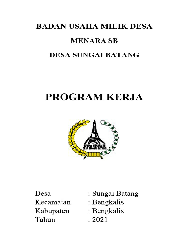 Program kerja bumdes menara sb 2021 rev pdf