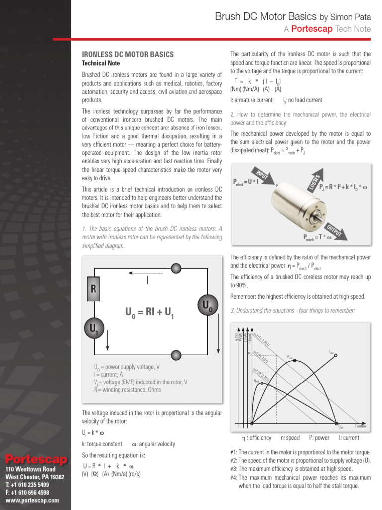 WP Brush DC Motor Basics 0 | PDF