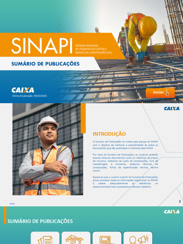Sumario de Publicacoes e Documentacao Do Sinapi | PDF | Ar condicionado ...