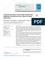 2022 - Mace - Corrosion Properties of Low Carbon CoCrMo and Additively Manufactured CoCr Alloys For Dental Applications