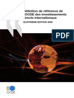 X Définition de Référence de l'OCDE Des Investissements Directs Internationaux QUATRIÈME ÉDITION 2008