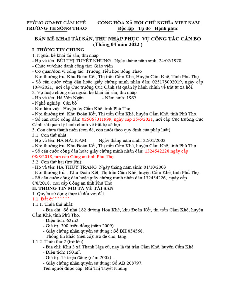 Mau Ke - Khai - Tai - San - Theo - Nghi - Dinh - 130 | PDF