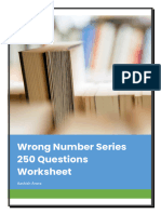 250 Wrong Number Series Worksheet PDF by Aashish Arora