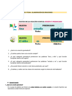 Elaboración de Oraciones - Docente