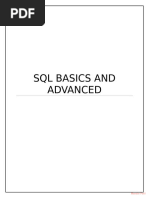 SQL Basic and Advanced Notes