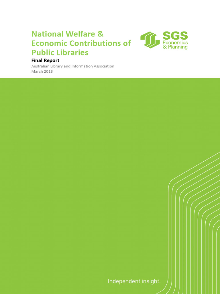National Welfare PDF Libraries CostBenefit Analysis