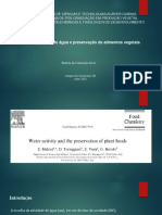 Atividade de Água e Preservação de Alimentos - Avaliação Oficial 2