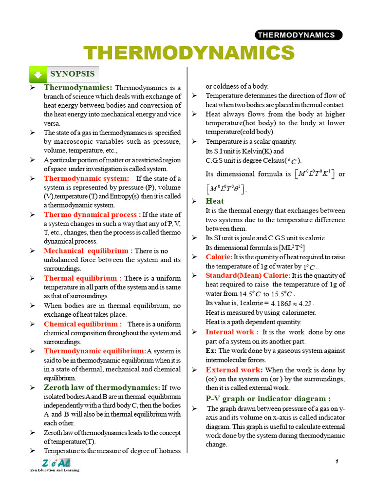 17.thermo Dynamics PDF Heat Gases