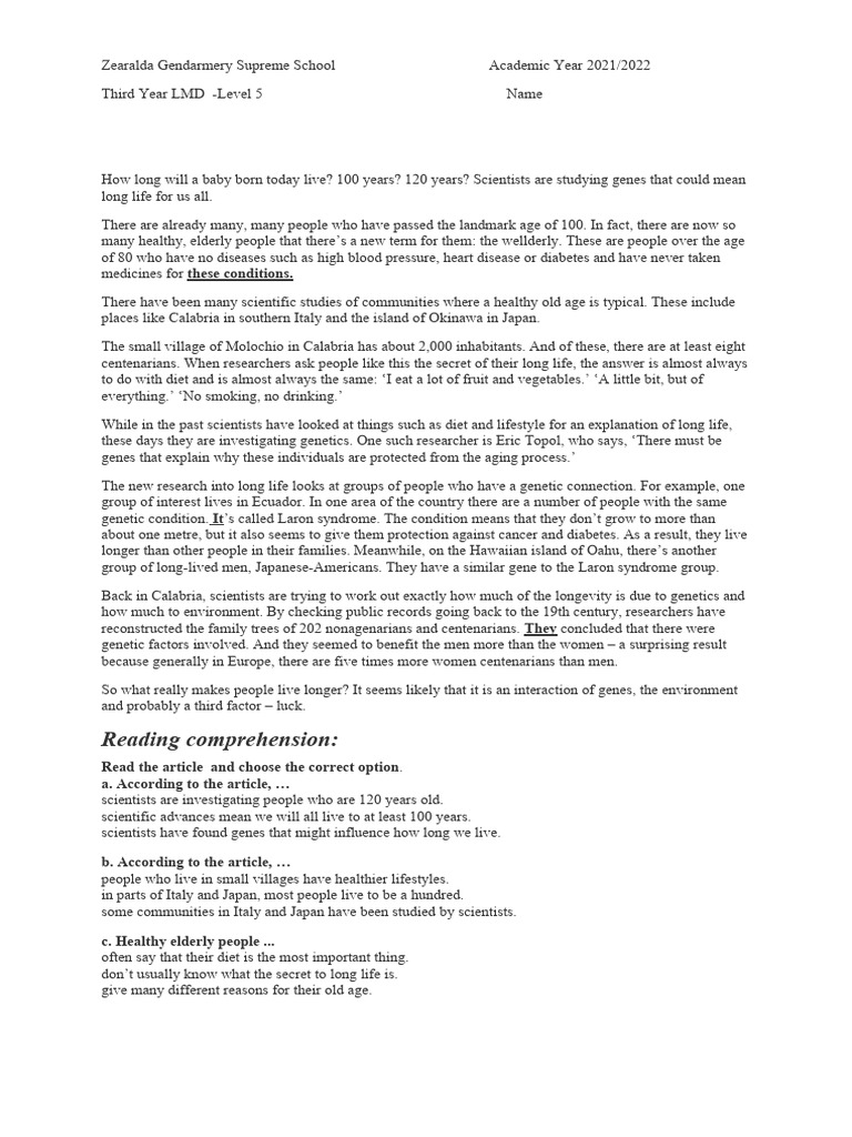 LMD Exam | PDF | Wellness
