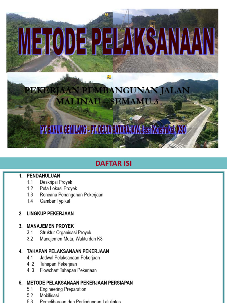 2 1 Metode Pelaksanaan Pekerjaan Pdf