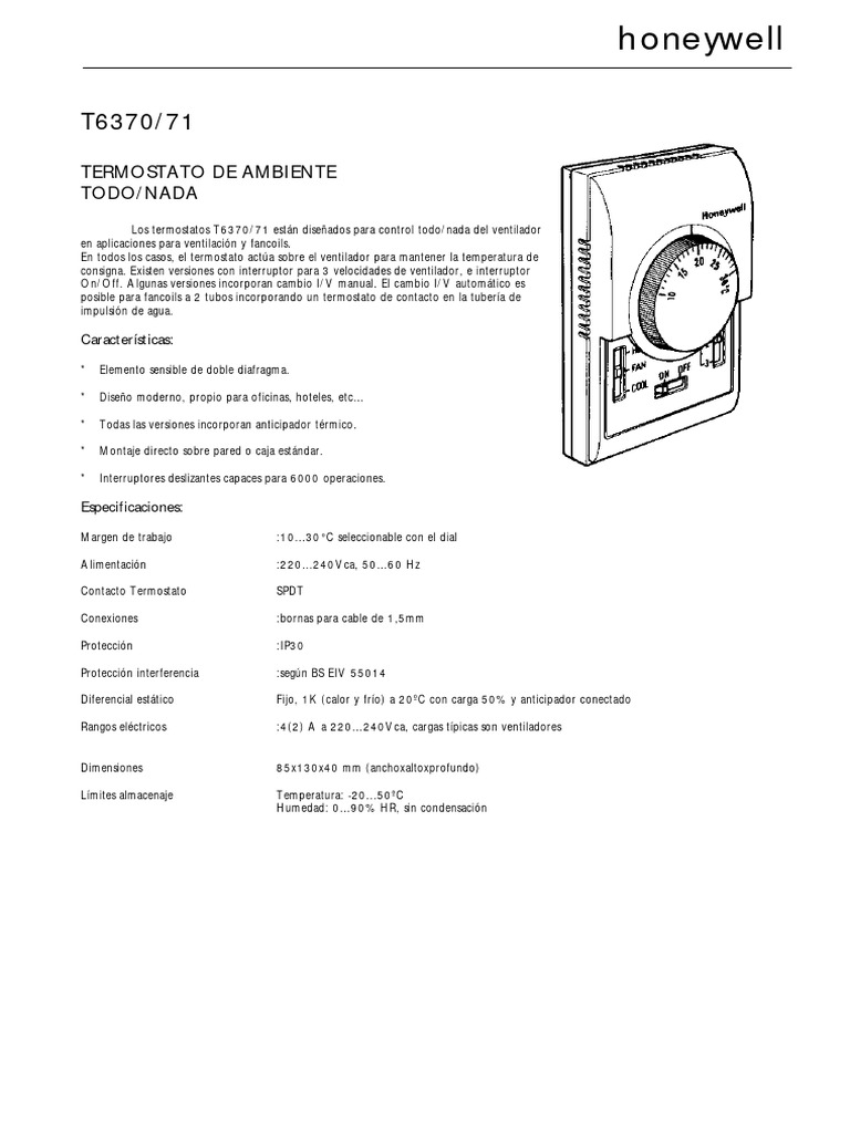 7 Termostato Honeywell PDF Termostato Transferencia de calor