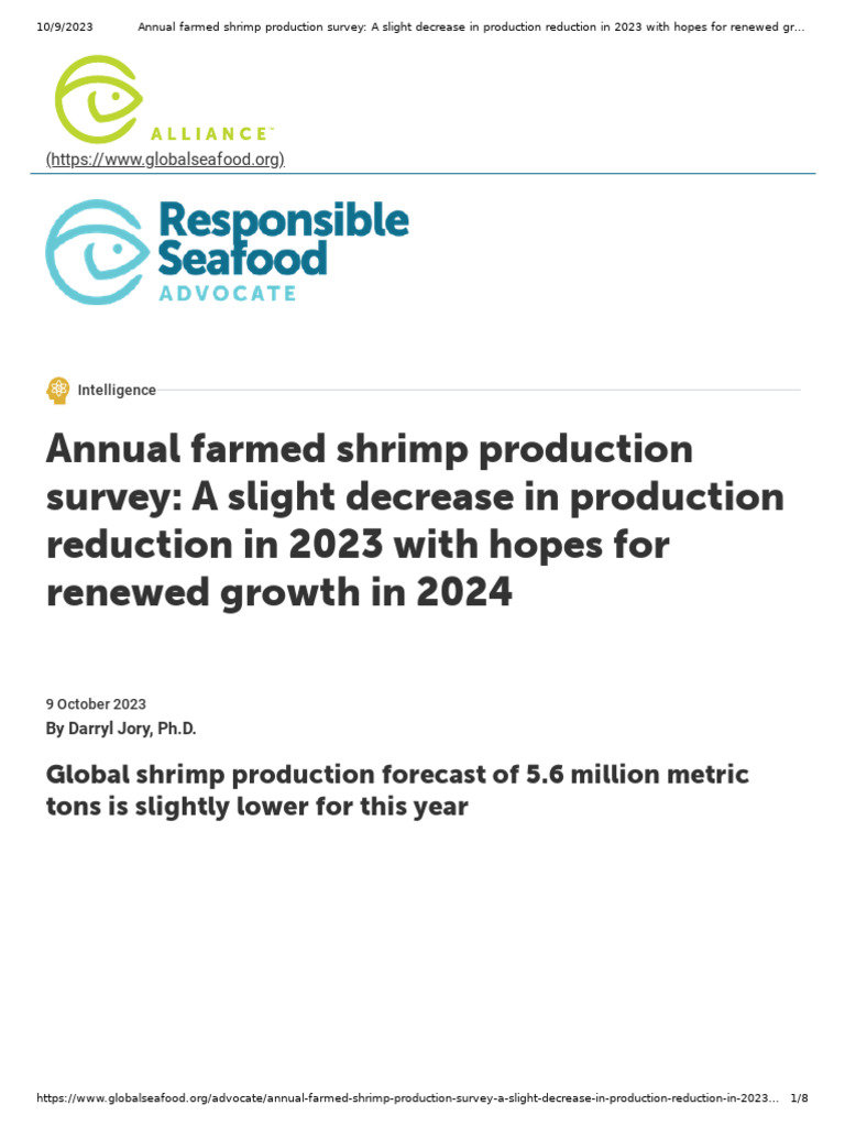 2023 Shrimp Production Survey Insights | PDF | Shrimp | Economies