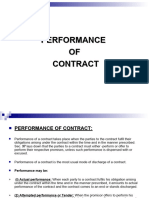 Performance OF Contract