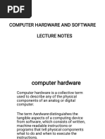 Computer Hardware and Softwre