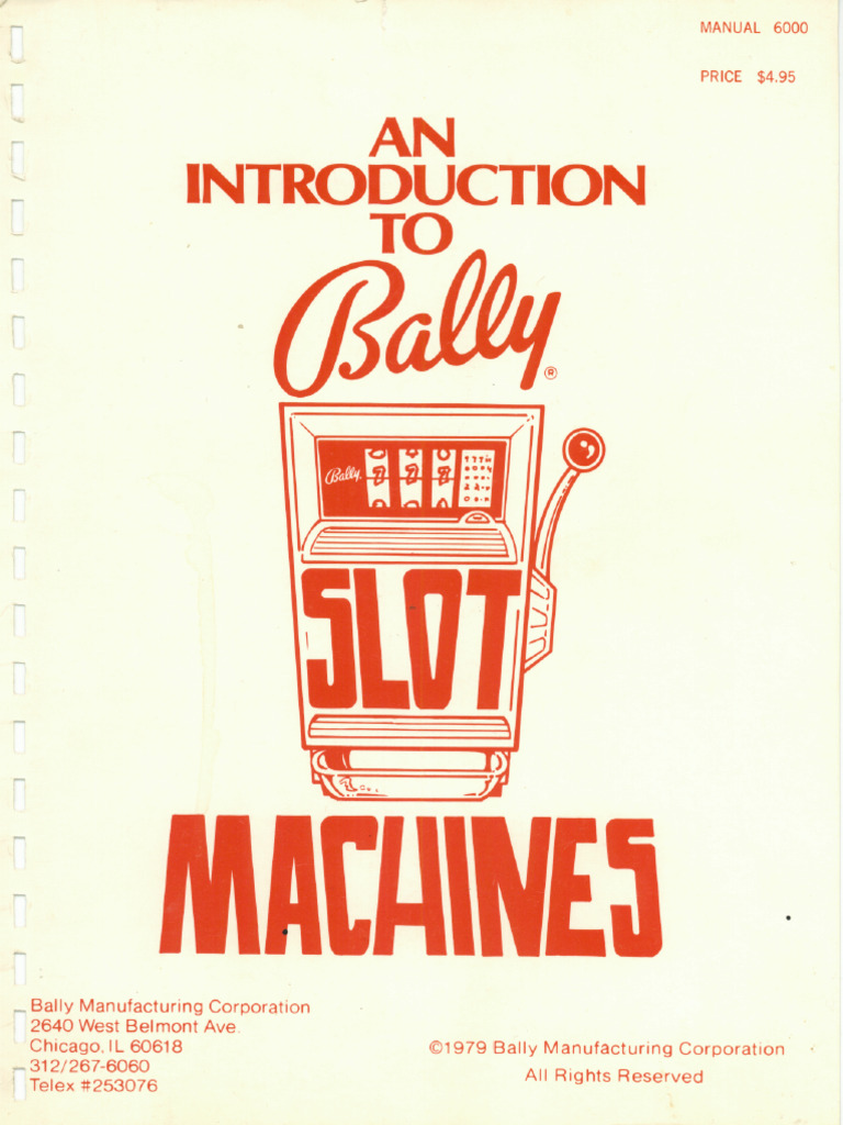 Bally Manual6000 Intro Part 1 | PDF