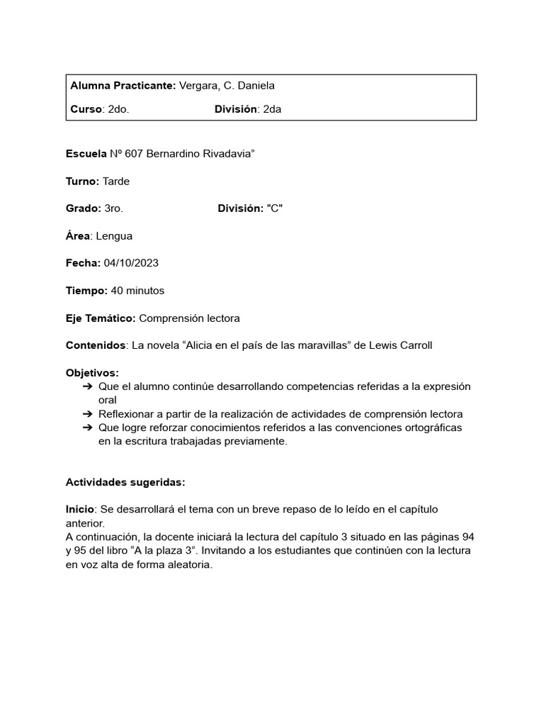 Secuencia Nº2 Lengua PDF