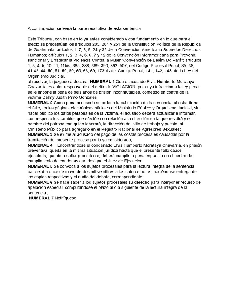Sentencia | PDF