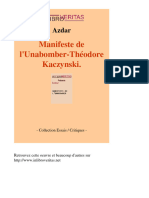 Manifeste de L'unabomber Théodore Kaczynski 1995