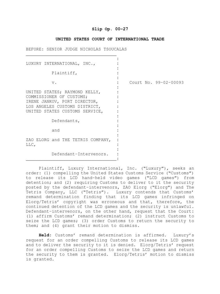 Slip Op. 0027 United States Court of International Trade PDF