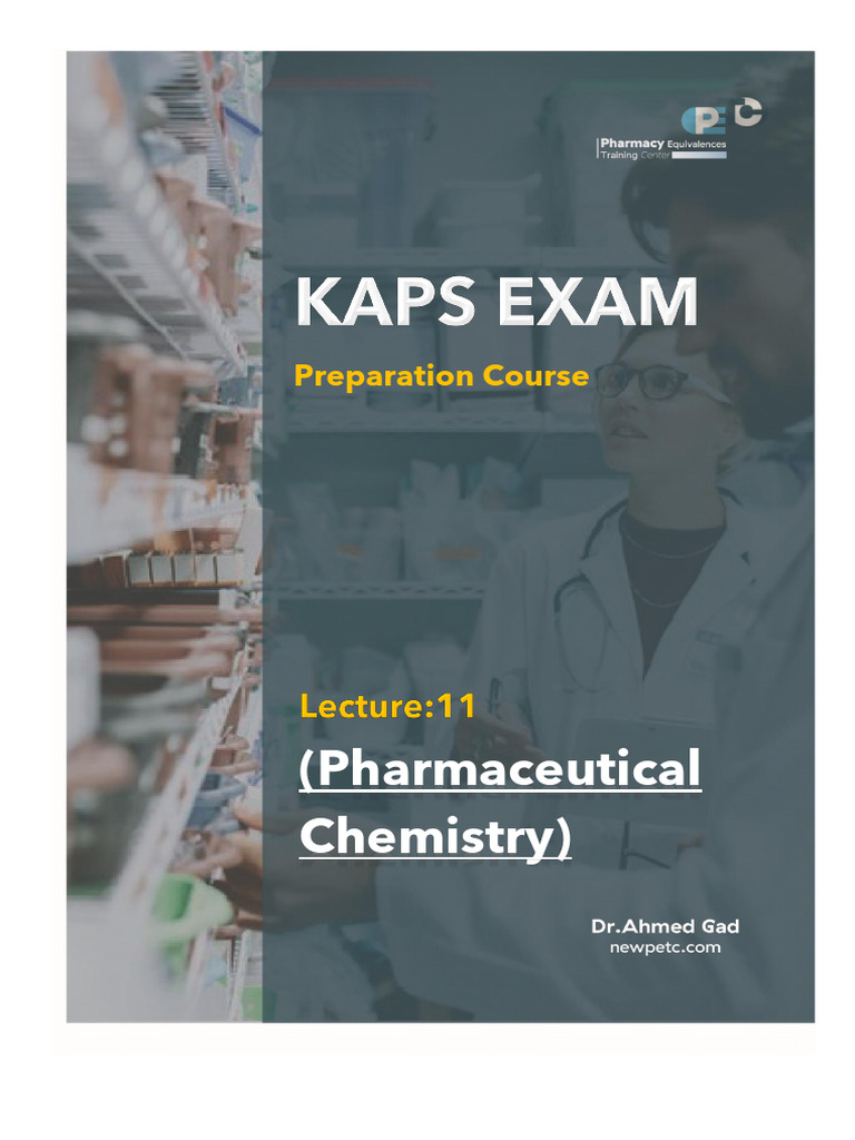 Pharma Chemistry Prep Course | PDF
