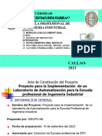 Acta de Constitución Del Proyecto de Implementacion de Laboratorio de Automatización