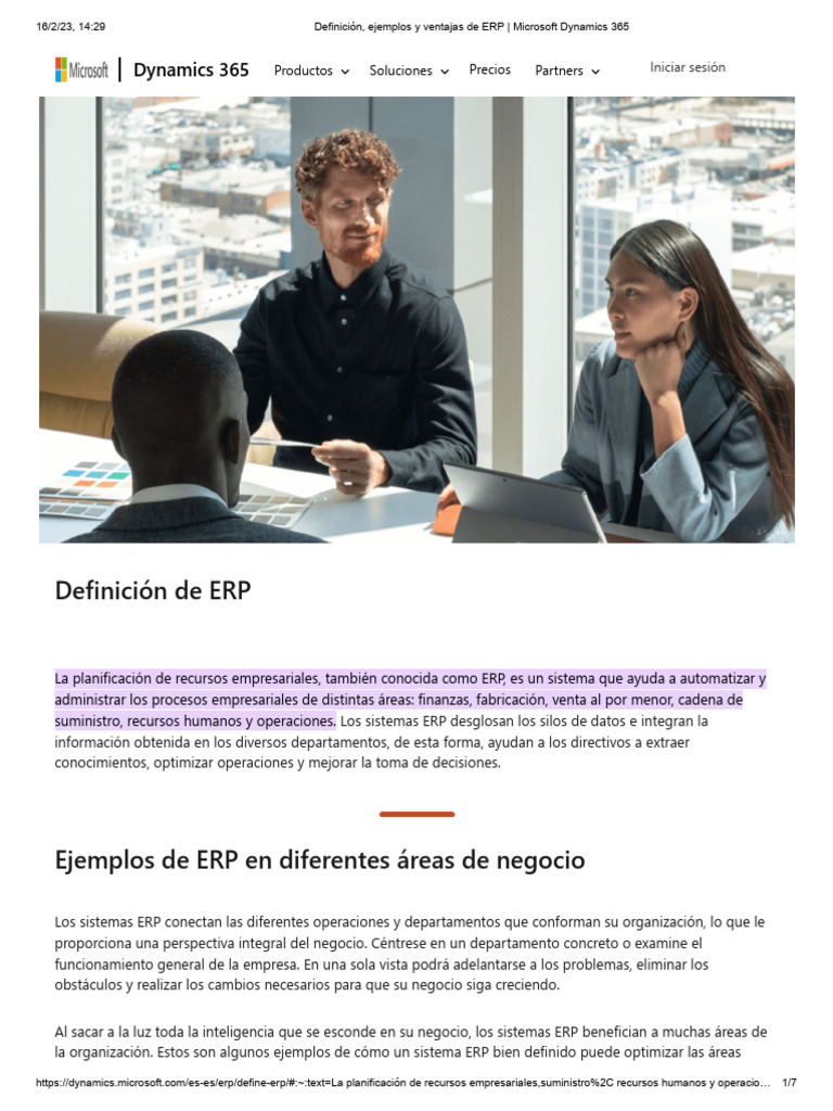 ERP: Optimización Empresarial con Dynamics 365 | PDF | Planificación de ...
