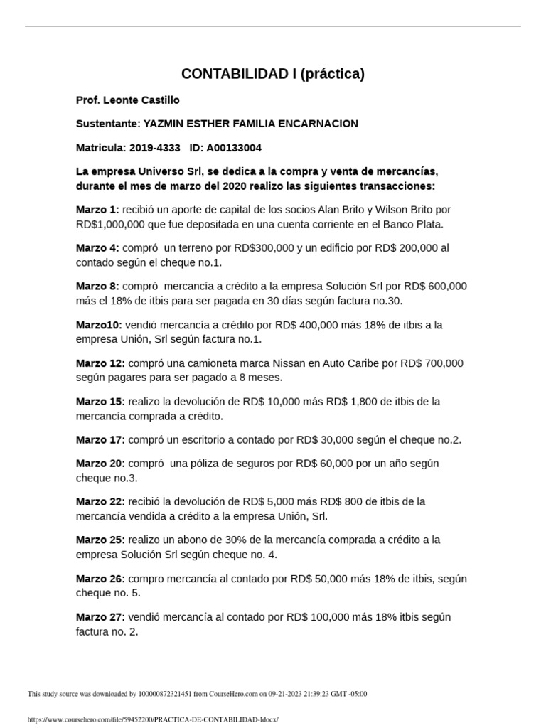 Practica De Contabilidad I Pdf