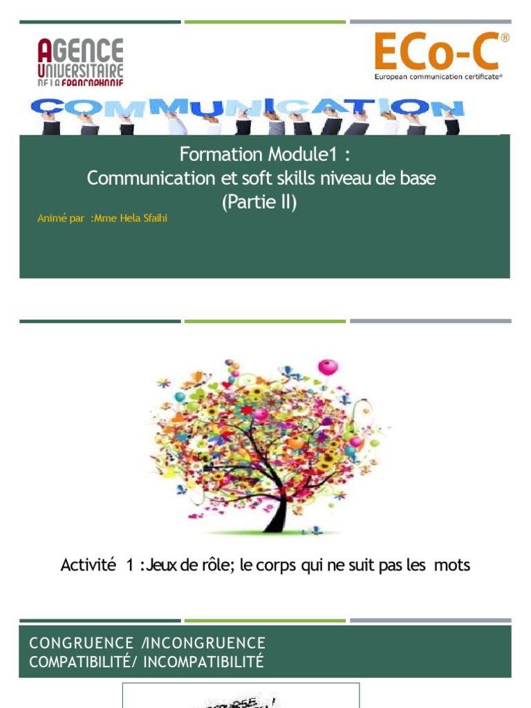 Congruence en Communication Essentielle | PDF | la communication ...