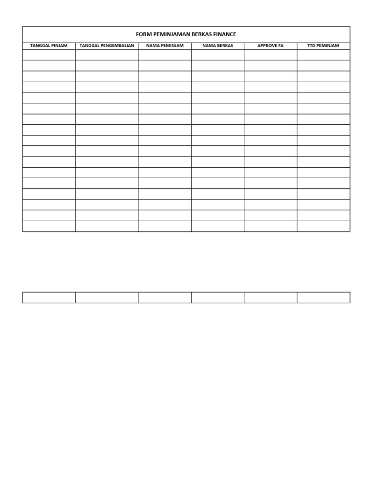 Formulir Peminjaman Berkas | PDF
