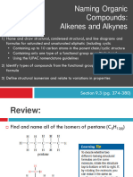 9.3 Alkenes and Alkynes