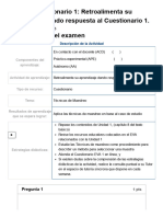 Examen - (AAB01) Cuestionario 1 - Retroalimenta Su Aprendizaje Dando Respuesta Al Cuestionario 1 - 10de10