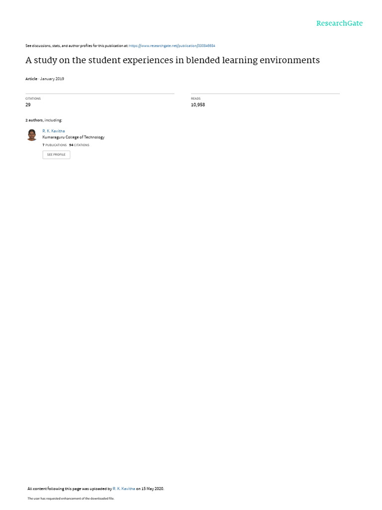 Blended Learning: Student Insights | PDF