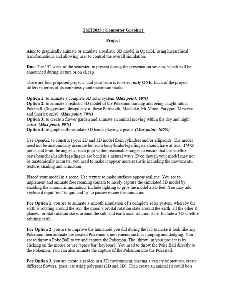 Project 2023 | PDF | 3 D Computer Graphics | Computer Keyboard