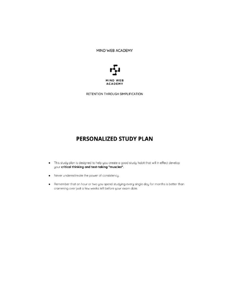 Mind Web Academy Personalized 35-Day Study Calendar - Growth NGN | PDF ...