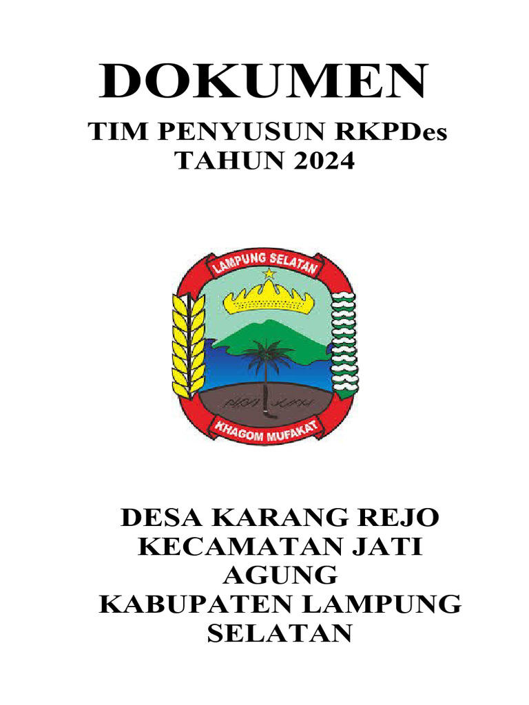 RKPDes 2024 Desa Karang Rejo | PDF