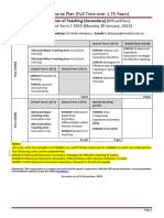 M1284 MTeach Secondary Full Time S1 2023 Course Plan