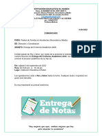 Nota Entrega de Notas II Periodo Secundaria y Media