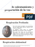 Rutinas de Calentamiento y Preparación de La Voz: Estudiante: Yair Peña Pacheco NÚMERO DE FICHA: 2781226