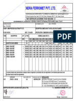 Rajendra Ferromet Pvt. LTD.: Material Test Certificate According To en 10204:2004 / 3.1