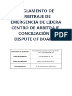 Reglamento de Arbitraje de Emergencia