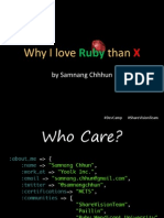 Why I Love Ruby Than X