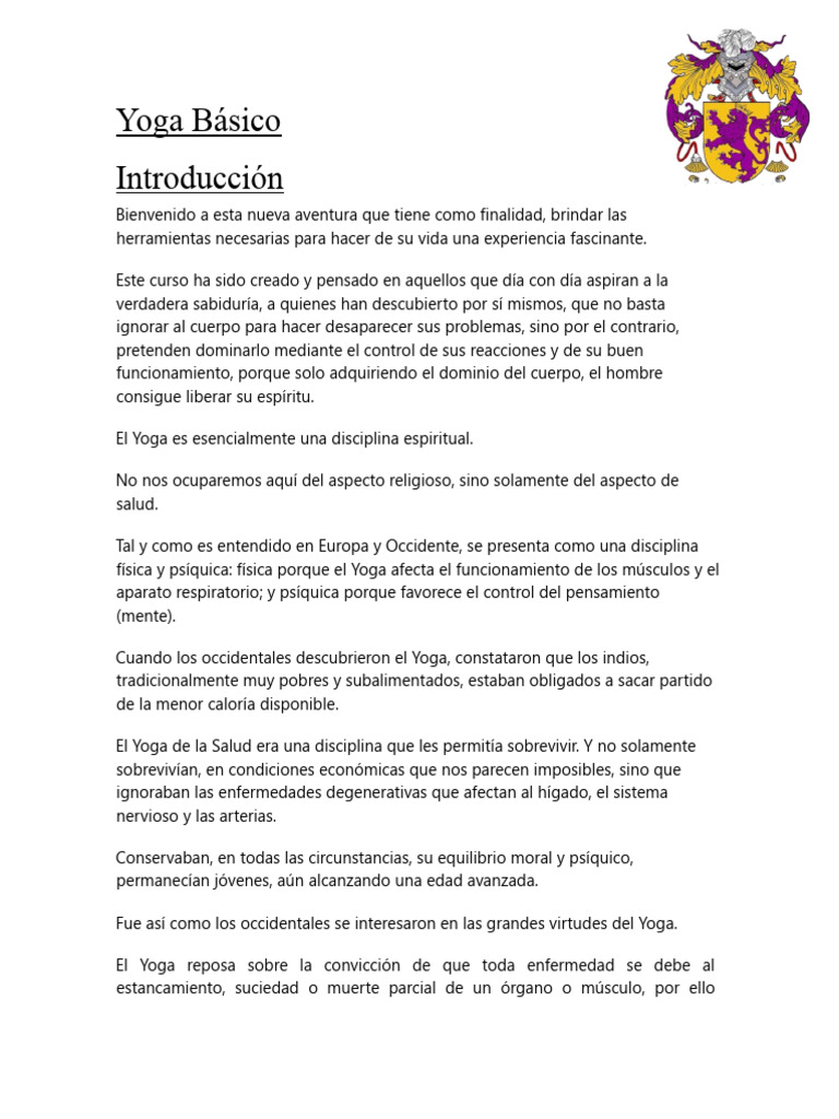 Introducción al Yoga y sus Beneficios | PDF | Yoga | Vedas