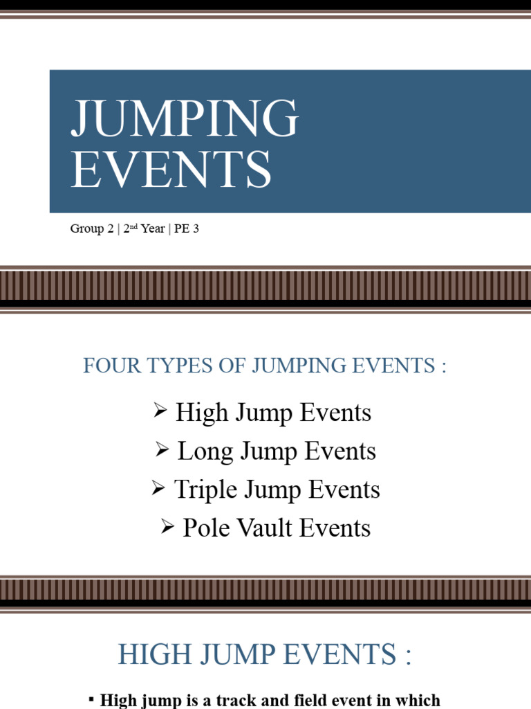 PE3 Jumping Events PDF Track And Field Sports