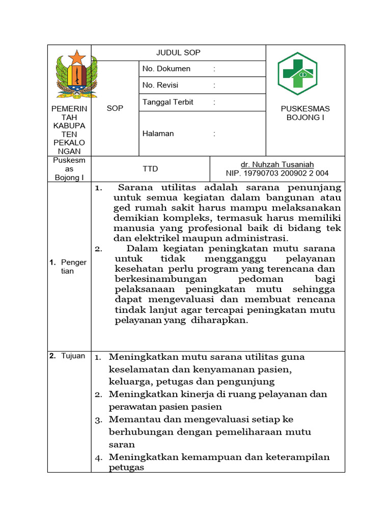 Format SOP Dar PDF